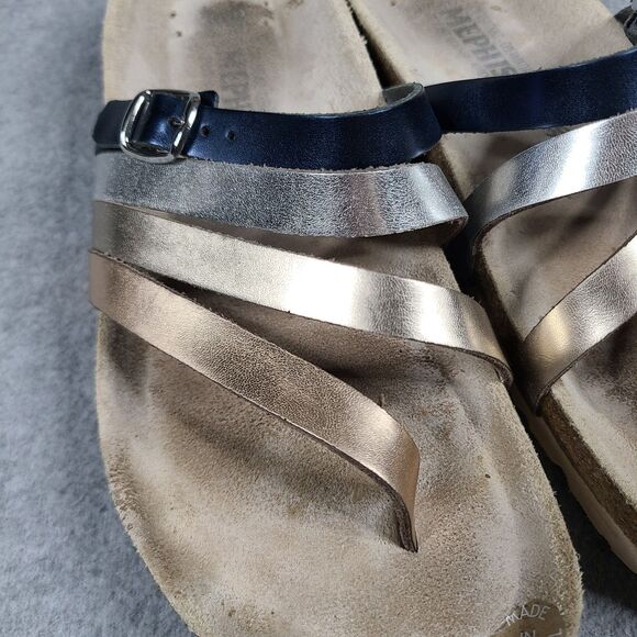 Mephisto Women’s Natty Slide Sandals Metallic Leather Sz 36 US 5.5 EUC - Picture 5 of 10